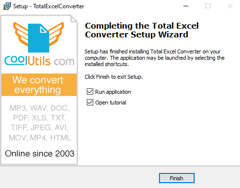 Install Total Excel Converter