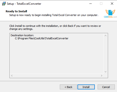 Configurar o Total Excel Converter