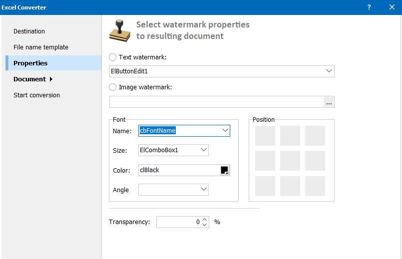 Total Excel Converter Marca d'água