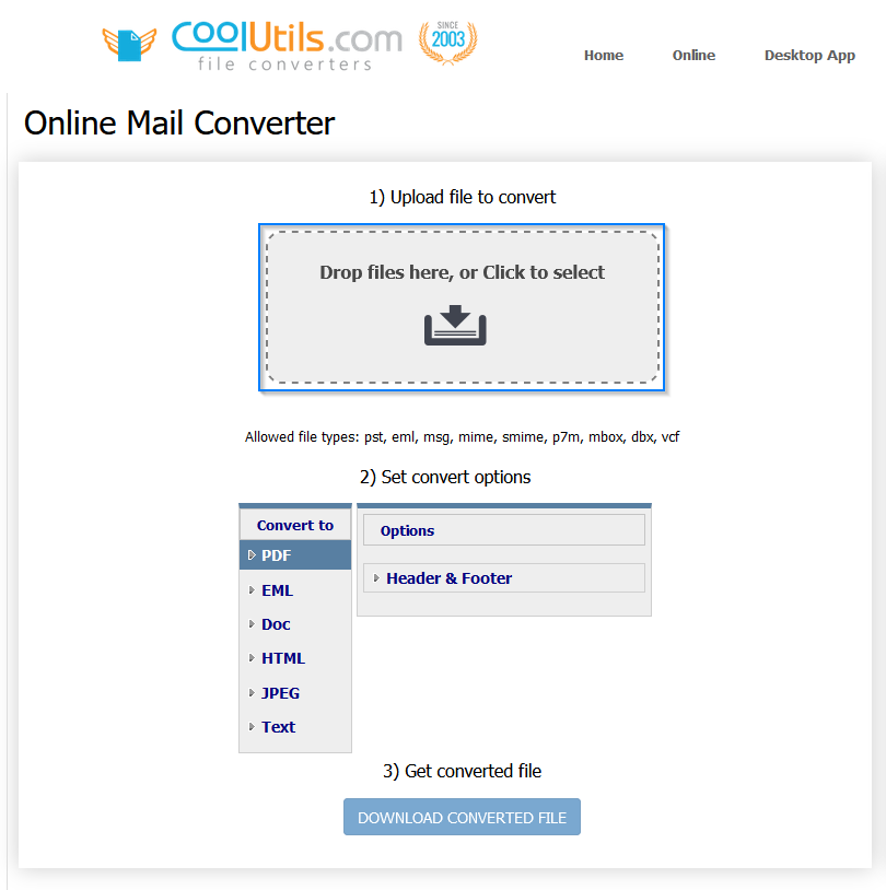 Online EMail Converter