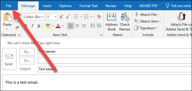 Outlook a PDF