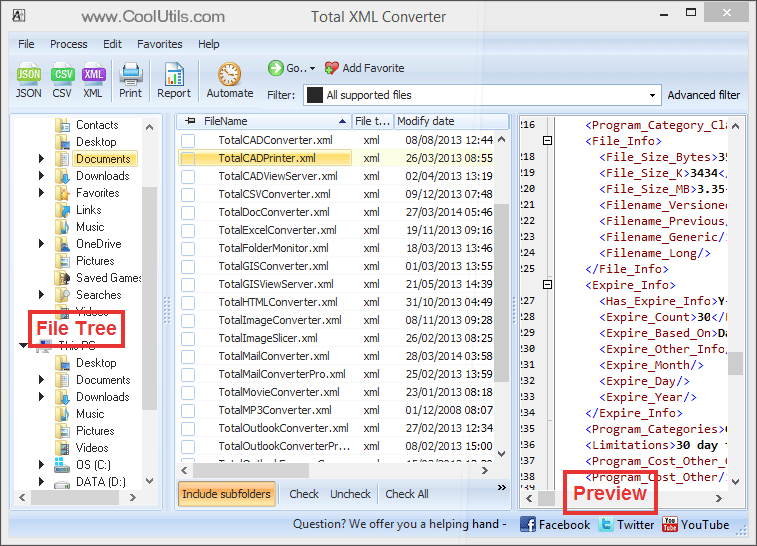 Total XML Converter - XML to SQL batch conversion