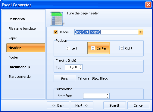 Konwertuj XLS na PDF i Dodaj Licznik Stron